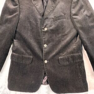 Alfani Mens‎ 3 Button Brown Sheen Velvet Blazer Sport Coat Cotton 40R